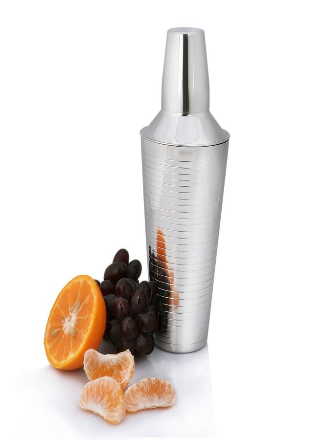 Urban Snackers Stainless Steel 29 Lines Design Cocktail/Mocktail Shaker, Silver, Standard - Image 1